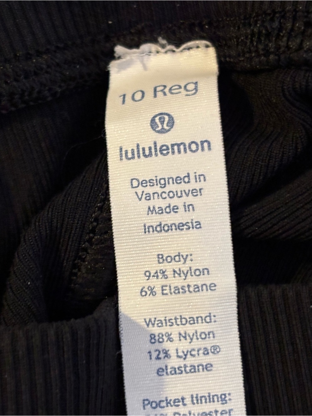 lululemon athletica Black Wide Leg Pants